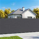 vidaXL Balkonscherm 1,5 x 25 m Stof met PU-coating Zwart