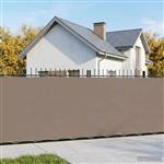 vidaXL Balkonscherm 1,5 x 25 m Stof met PU-coating Taupe