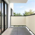 vidaXL Balkonscherm 1,5 x 25 m Stof met PU-coating Crèmekleurig