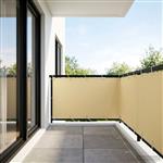 vidaXL Balkonscherm 1,5 x 25 m Stof met PU-coating Beige