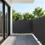 vidaXL Balkonscherm 1,5 x 15 m Stof met PU-coating Zwart
