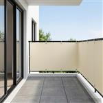 vidaXL Balkonscherm 1,5 x 15 m Stof met PU-coating Crèmekleurig