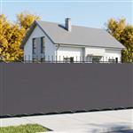 vidaXL Balkonscherm 1,5 x 15 m Stof met PU-coating Antraciet