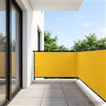 vidaXL Balkon Privacy Scherm 150 x 1000 cm Stof met PU-coating Geel