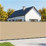 vidaXL Balkon Privacy Scherm 150 x 600 cm Stof met PU-coating Beige