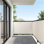 vidaXL Balkon Privacy Scherm 150 x 500 cm Stof met PU-coating Wit