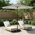 vidaXL Tuinparasol met LED-lampen en voet 300 x 300 cm Polyester
