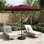 vidaXL Tuinparasol met LED-lampen en voet 300 x 300 cm Polyester