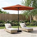 vidaXL Tuinparasol met LED-lampen en voet 300 x 300 cm Polyester