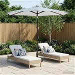 vidaXL Tuinparasol met LED-lampen en voet 270 x 270 cm Polyester
