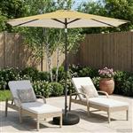 vidaXL Tuinparasol met LED-lampen en voet 270 x 270 cm Polyester