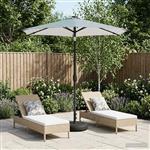 vidaXL Tuinparasol met LED-lampen en voet 230 x 230 cm Polyester