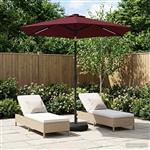 vidaXL Tuinparasol met LED-lampen en voet 230 x 230 cm Polyester