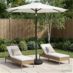 vidaXL Tuinparasol met LED-lampen en voet 230 x 230 cm Polyester
