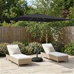 vidaXL Tuinparasol met LED-lampen en voet 200 x 300 cm Polyester