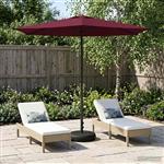 vidaXL Tuinparasol met Basis 270 x 270 cm Polyester Rechthoekig