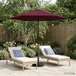 vidaXL Tuinparasol met Basis 230 x 230 cm Polyester Rechthoekig