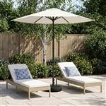 vidaXL Tuinparasol met Basis 230 x 230 cm Polyester Rechthoekig