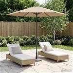 vidaXL Tuinparasol 230 x 230 cm Polyester Rechthoekig Taupe