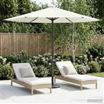 vidaXL Tuinparasol 230 x 230 cm Polyester Rechthoekig Crèmekleurig