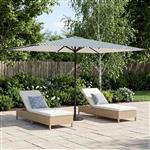 vidaXL Tuinparasol 200 x 300 cm Polyester Rechthoekig Blauw en Wit