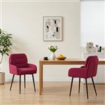 vidaXL Eettafelstoelen 2 st fluweel Wijnrood 59 x 59,5 x 90 cm