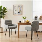 vidaXL Eettafelstoelen 2 st fluweel Lichtgrijs 59 x 59,5 x 90 cm