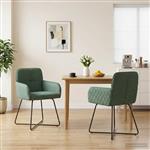 vidaXL Eettafelstoelen 2 st fluweel Zeegroen 59 x 56,5 x 86 cm