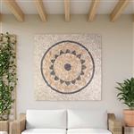 vidaXL Mosaic Tiles Zonnebloem Patroon Meerkleurig 120 x 120 cm Marmer