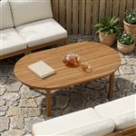 vidaXL Tafelblad 120 x 70 x 3,5 cm Ovaal Massief Teakhout Naturel
