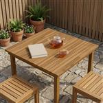vidaXL Tafelblad 80 x 80 x 3,5 cm Vierkant Massief Teakhout Naturel