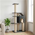 vidaXL Kattenboom met sisal krabpalen Donkergrijs 183 cm