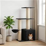 vidaXL Kattenboom met sisal krabpalen Donkergrijs 133 cm