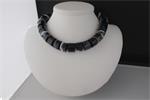 SARDONYX (11 x 8 mm ) ketting/oorhanger-set