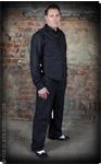 Rumble 59, Vintage Loose Fit Pants Sacramento, Striped Black