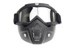 Black goggle mask - zilver reflectie lens | helm masker