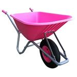 FORT bouw en tuin kruiwagen 100 liter, ROZE