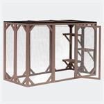 Houten kattenverblijf speelkooi binnen/buiten nr2