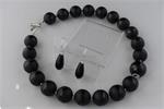 18 mm ONYX ketting/oorhanger-set