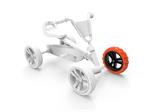 Wiel 9x2 Cross - Zwart/Oranje Voorkant Links