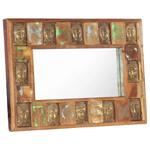 vidaXL Miroir avec revêtement Bouddha 80x50 cm Bois de récup