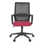 PRESTON - Thuisgebruik bureaustoel Zwart / Rood