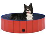 Hondenzwembad inklapbaar 120x30 cm PVC rood