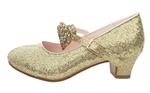 Spaanse schoenen goud glitter hart Deluxe Maat 31 - binnenma