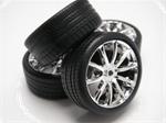 Nieuw velgen set  4 stuks chroom spaak voor 1:18