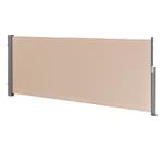 Windscherm uittrekbaar zijluifel 140x300 cm zandkleurig