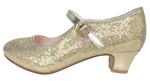 Spaanse schoenen goud Glamour glitterhartje Maat 25 - binnen