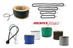 Spanrubbers, elastisch koord, spanners, touw.
