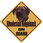 Autobordje Rhodesian Ridgeback on board