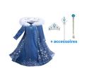 Frozen 2 Elsa jurk + Frozen Elsa vlecht, staf en kroon Label
